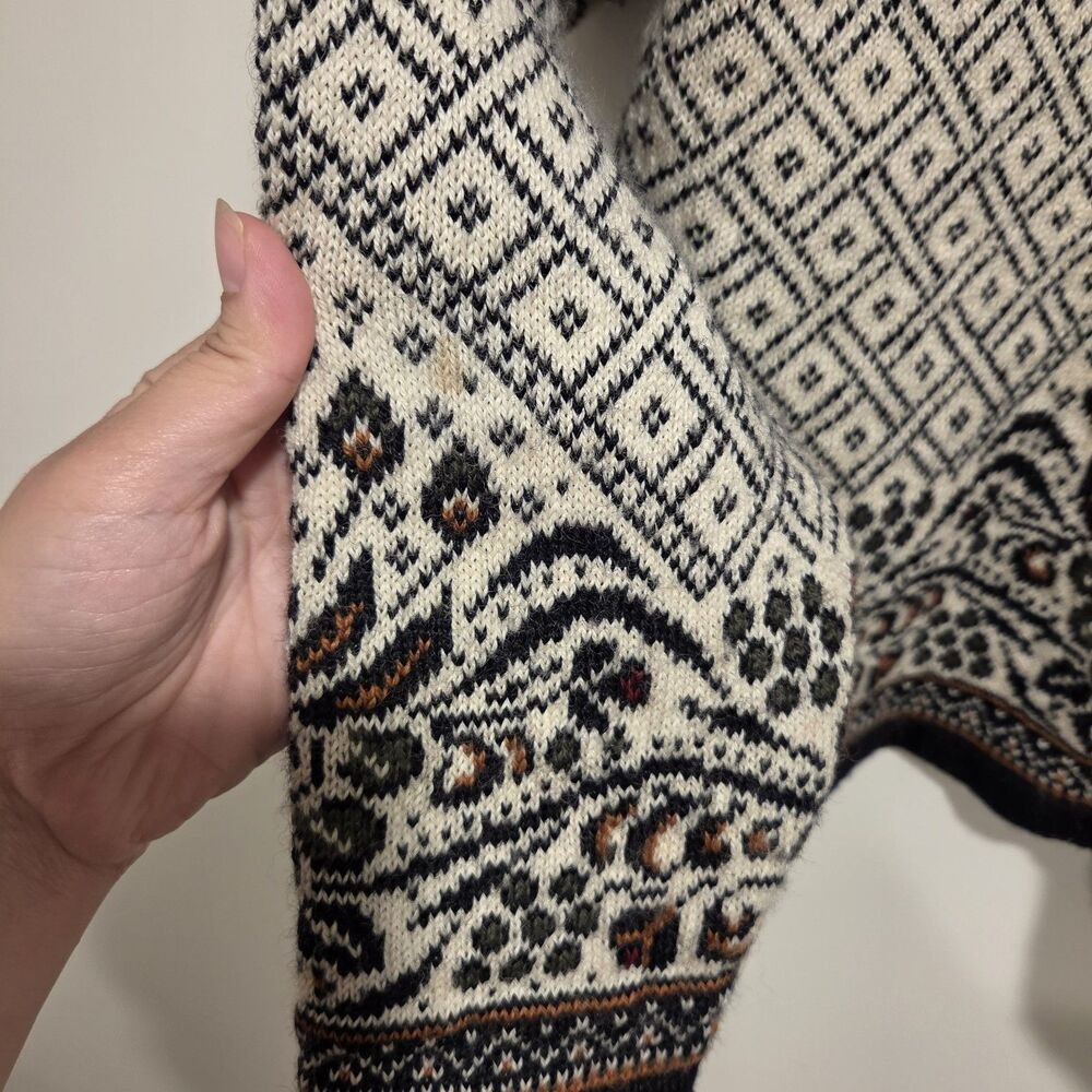 DALE OF NORWAY Fair Isle Knit Wool Cardigan Sweater Medium Nordic Vintage Multi - Picture 13 of 13